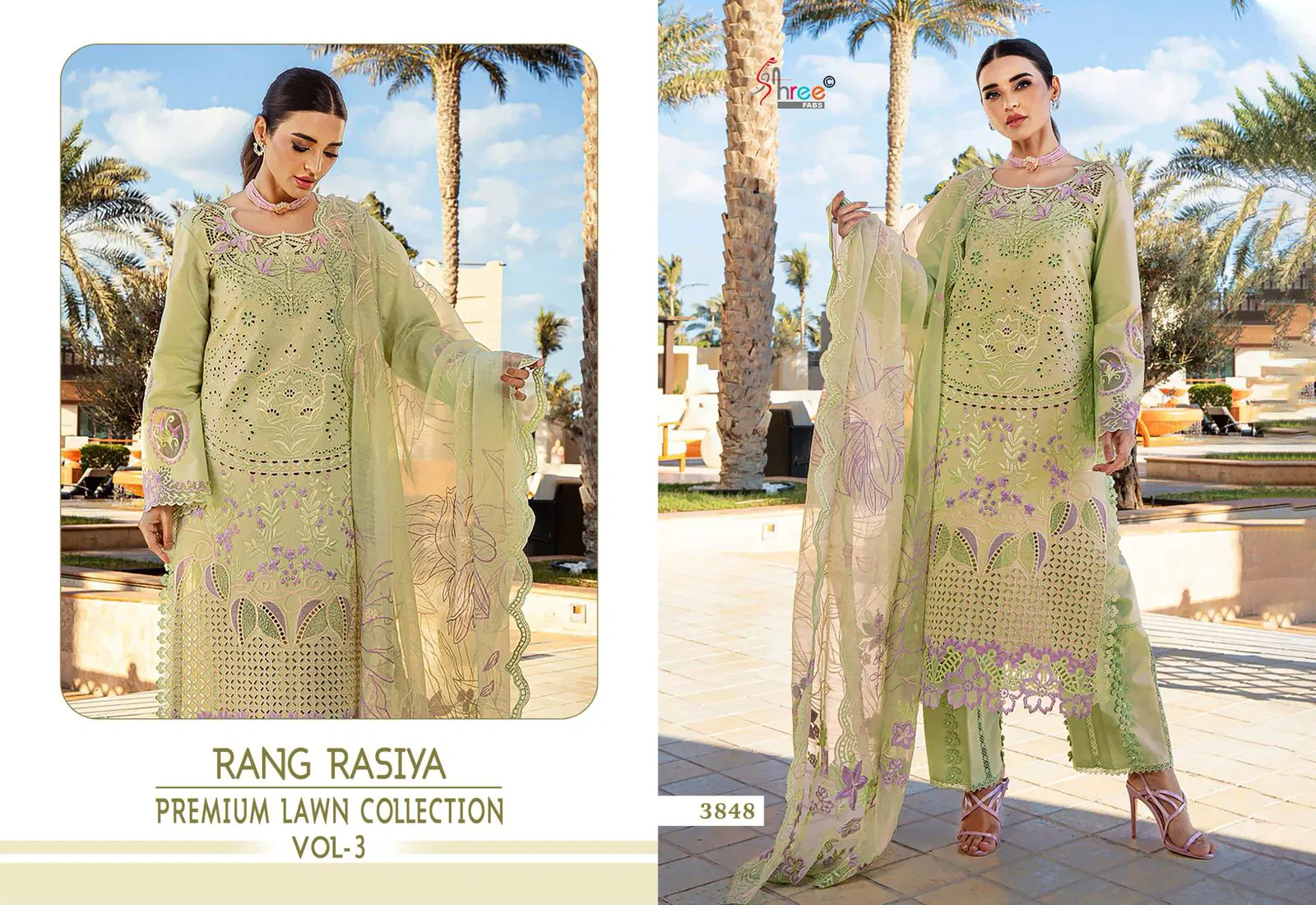 Rang Rasiya Premium Lawn Vol 3 By Shree Cotton Online Pakistani Salwar Suit Wholesale